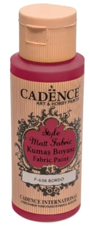Levně Barva na textil Cadence Style Matt Fabric, 59 ml - bordeaux, vínová