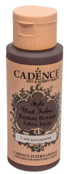 Levně Barva na textil Cadence Style Matt Fabric, 59 ml - dark brown, tm. hnědá