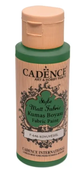 Barva na textil Cadence Style Matt Fabric, 59 ml - dark green, tm. zelená