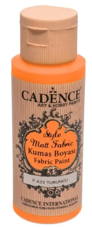 Obrázek produktu: Barva na textil Cadence Style Matt Fabric, 59 ml - orange, oranžová