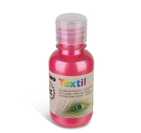 Barva na textil PRIMO, 125 ml - metalická - červená