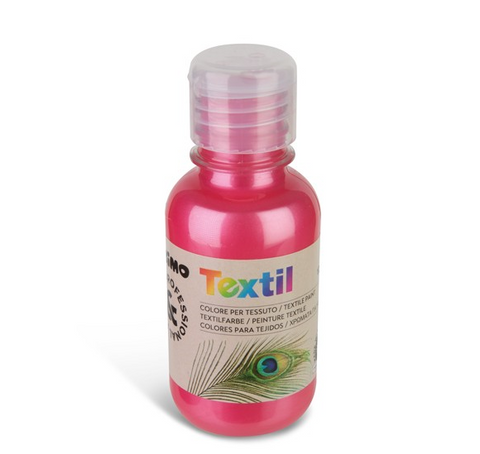Obrázek produktu: Barva na textil PRIMO, 125 ml - metalická - červená