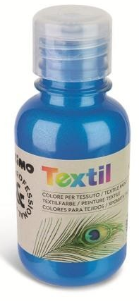 Barva na textil PRIMO, 125 ml - metalická - modrá