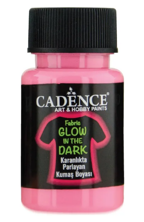 Obrázek produktu: Barva na textil svítící ve tmě Cadence, 50 ml - růžová