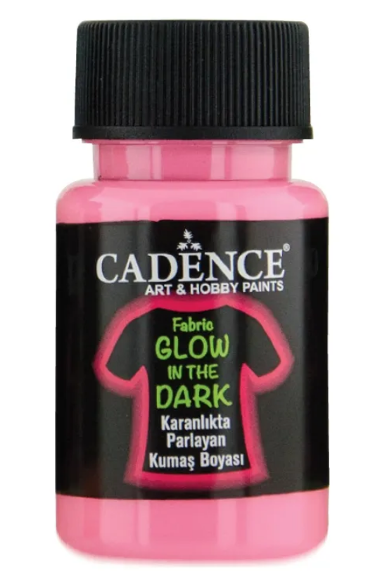 Levně Barva na textil svítící ve tmě Cadence, 50 ml - růžová