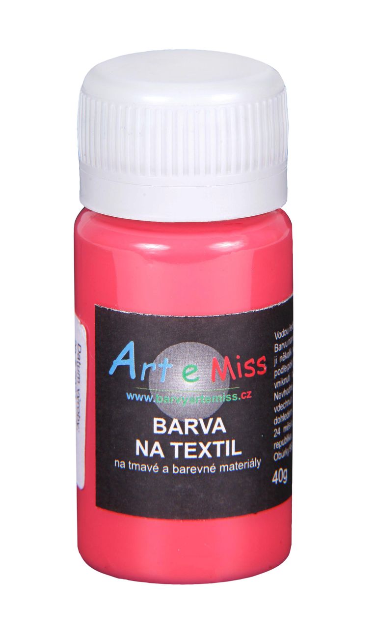 Levně Barva na tmavý textil, 40 g - červená