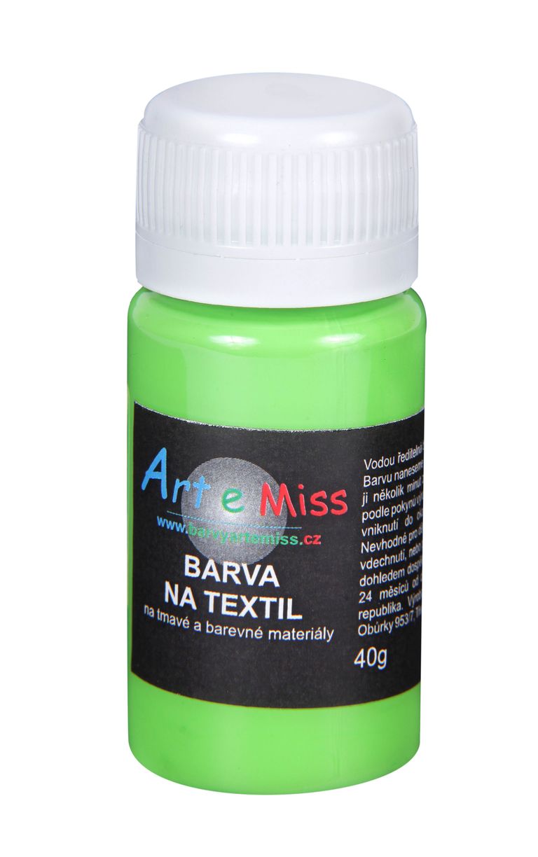 Levně Barva na tmavý textil, 40 g - hrášková