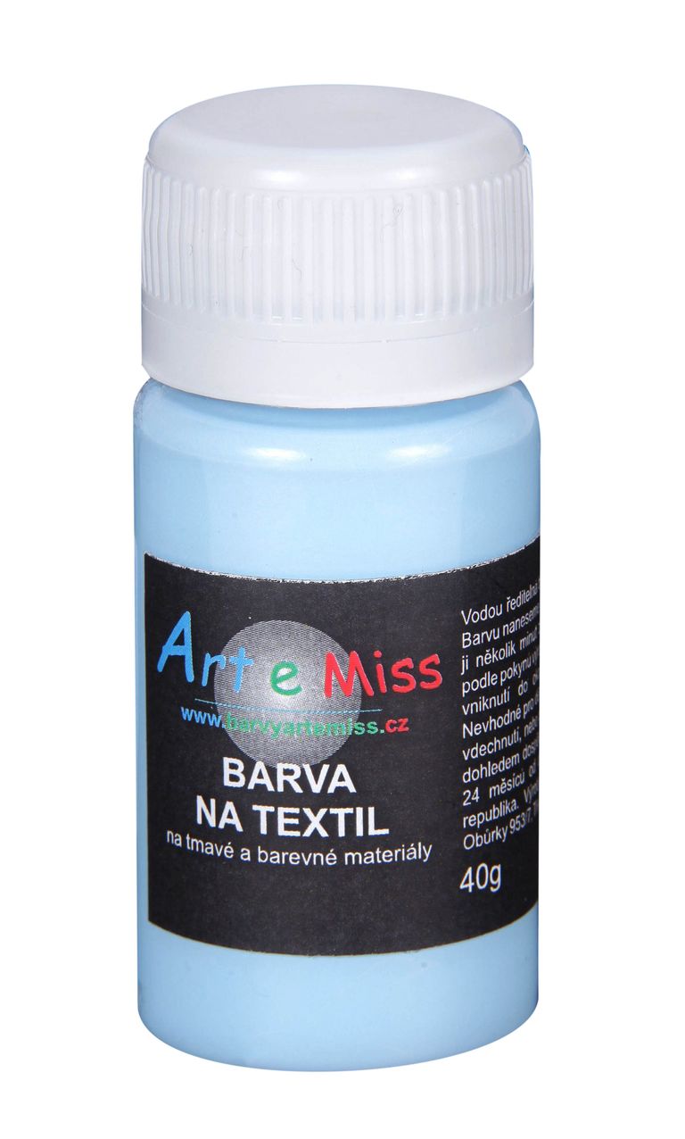Levně Barva na tmavý textil, 40 g - neon modrá