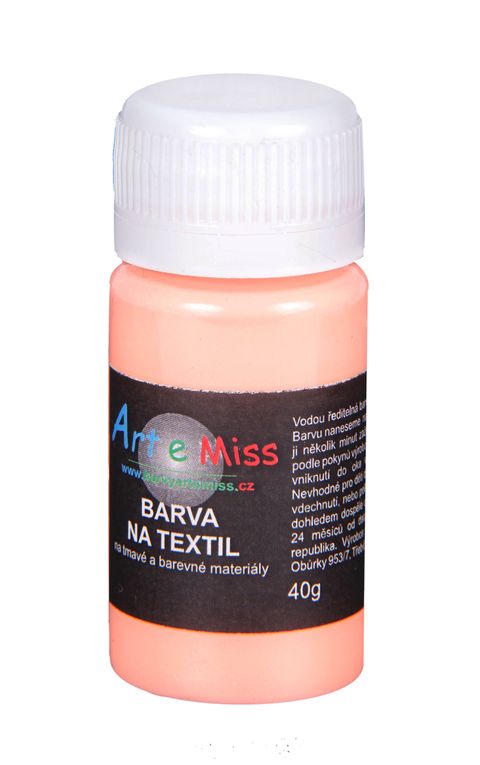 Obrázek produktu: Barva na tmavý textil, 40 g - neon oranžová