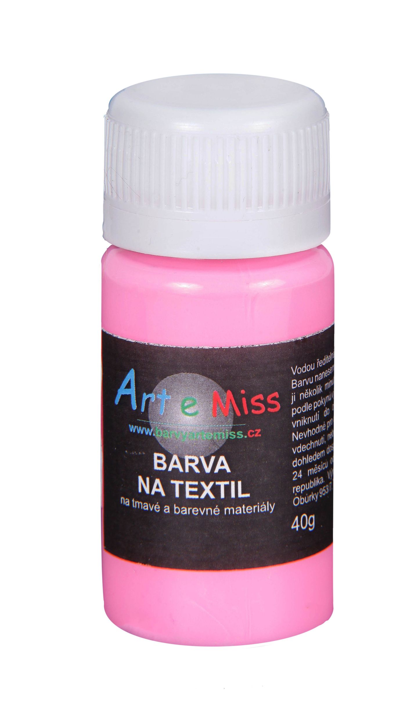 Barva na tmavý textil, 40 g - neon růžová