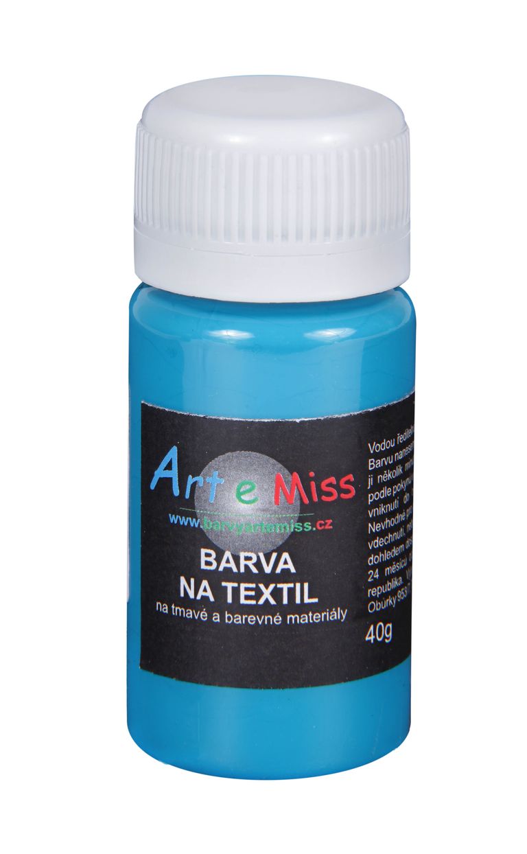Levně Barva na tmavý textil, 40 g - tyrkysová