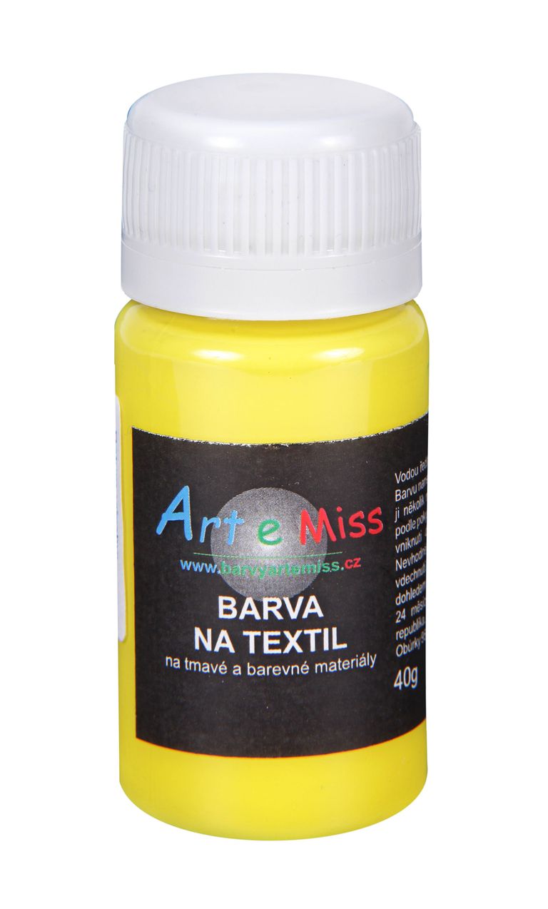 Levně Barva na tmavý textil, 40 g - žlutá