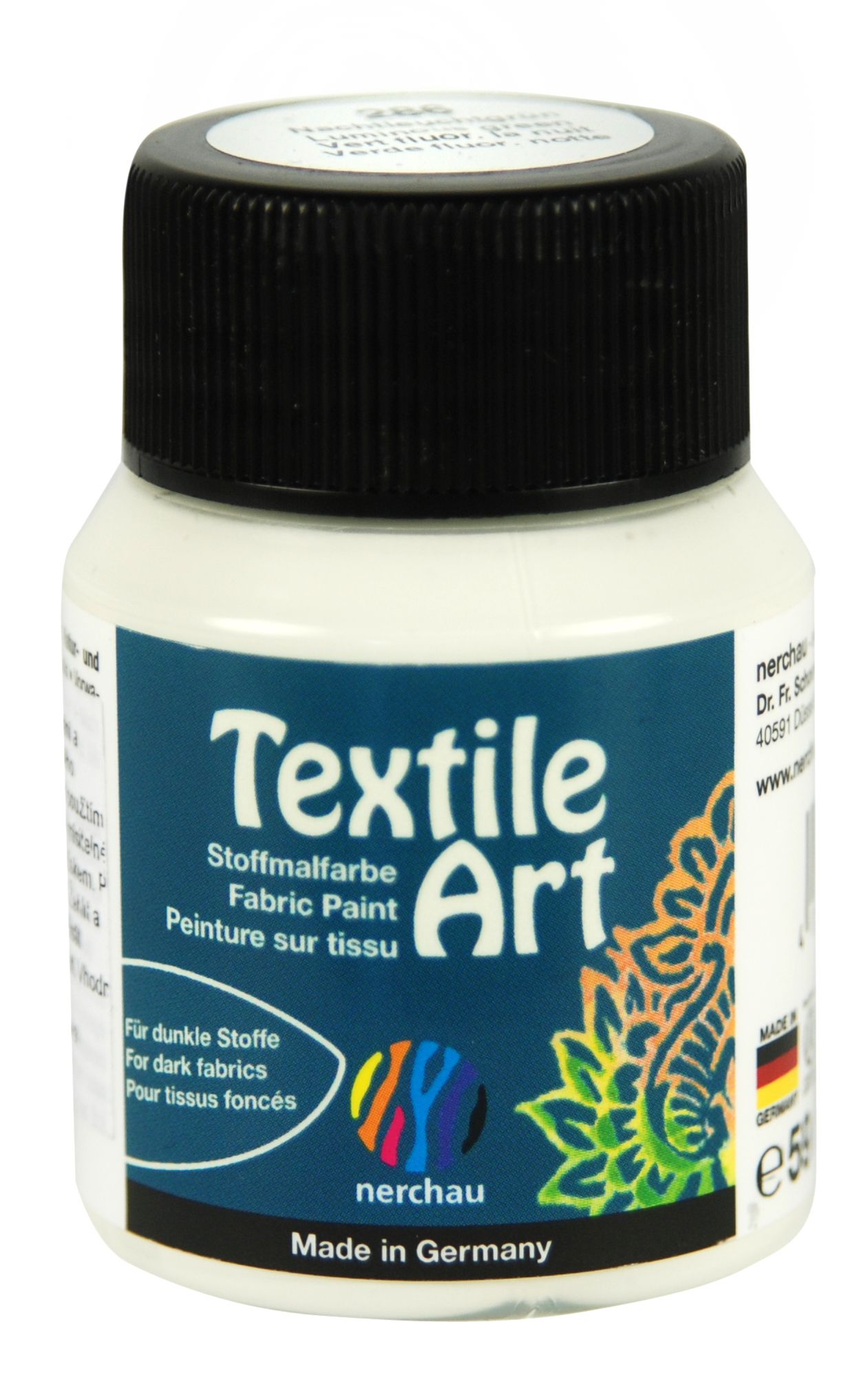 Barva na tmavý textil Nerchau, 59 ml - fosforeskující