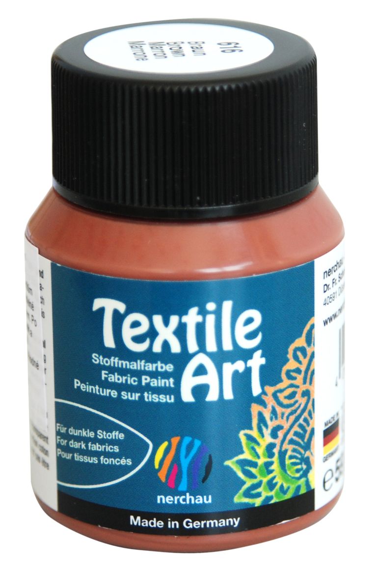 Barva na tmavý textil Nerchau, 59 ml - hnědá