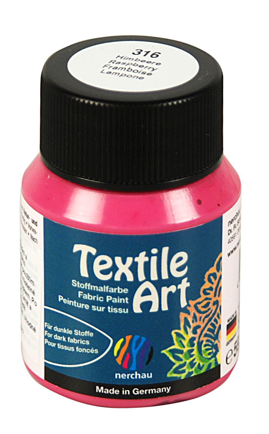 Barva na tmavý textil Nerchau, 59 ml - malinová