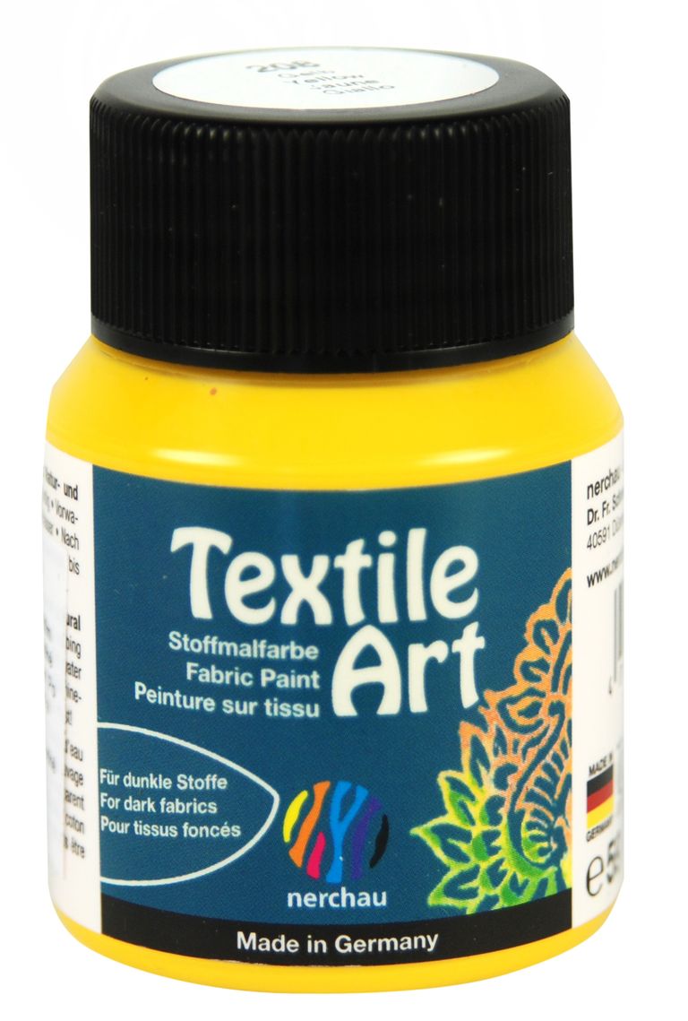 Barva na tmavý textil Nerchau, 59 ml - žlutá