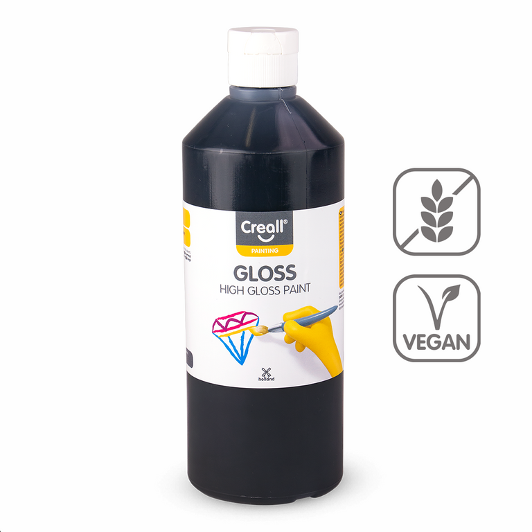 Barva s vysokým leskem Gloss, 500 ml, černá