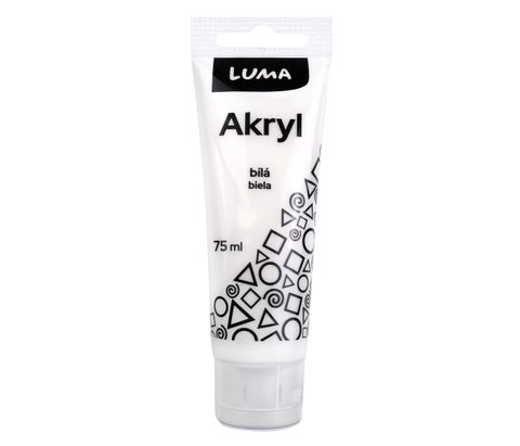 Obrázek produktu: Barvy akrylové 75ml, bílá LUMA