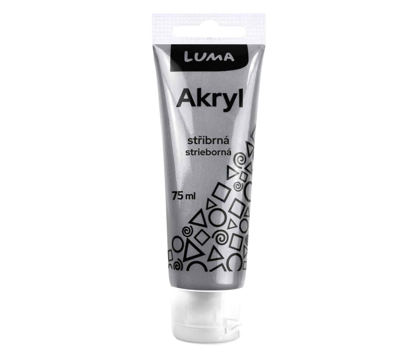 Barvy akrylové 75ml,  METAL stříbrná LUMA
