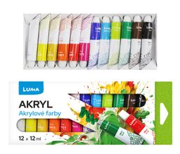Obrázek produktu: Barvy akrylové LUMA 12 barev 12 ml