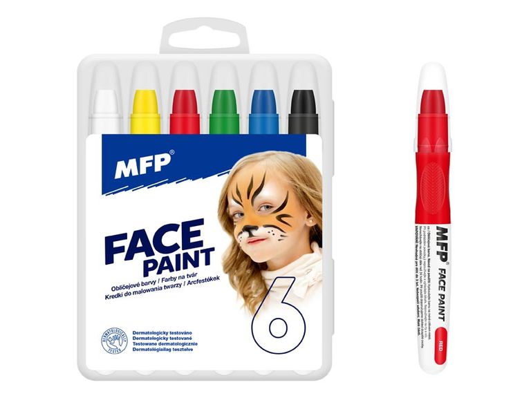 Levně Barvy na obličej MFP 6 ks