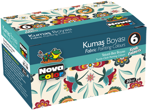 Obrázek produktu: Barvy na textil, 30 ml - 6 ks