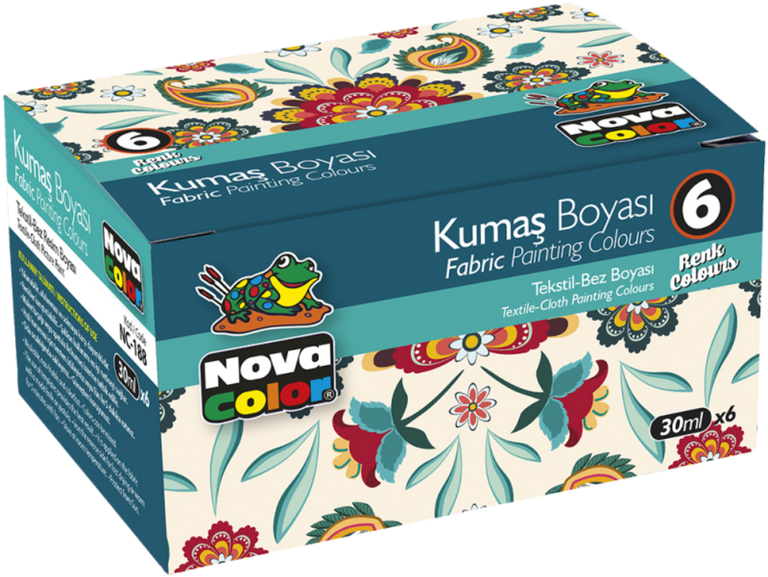 Barvy na textil, 30 ml - 6 ks