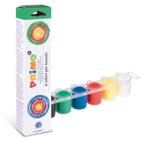 Obrázek produktu: Barvy na textil PRIMO, sada 6 × 25 ml