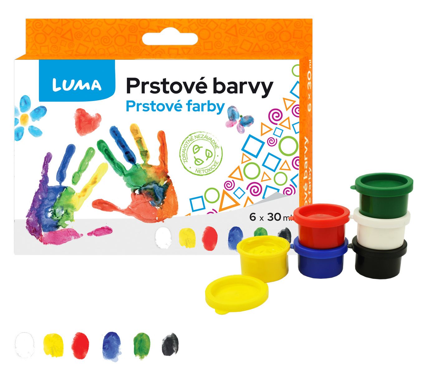 Barvy prstové LUMA 6 barev 30 ml