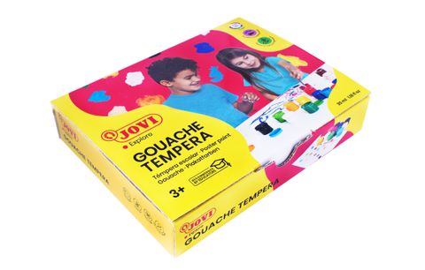 Obrázek produktu: Barvy temperové Jovi 12 × 35 ml v kelímku, štětec
