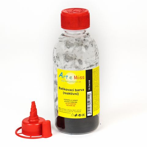 Obrázek produktu: Batikovací reaktivní barva ČERNÁ (batika za studena) - 5 g (na 100 ml barvy)