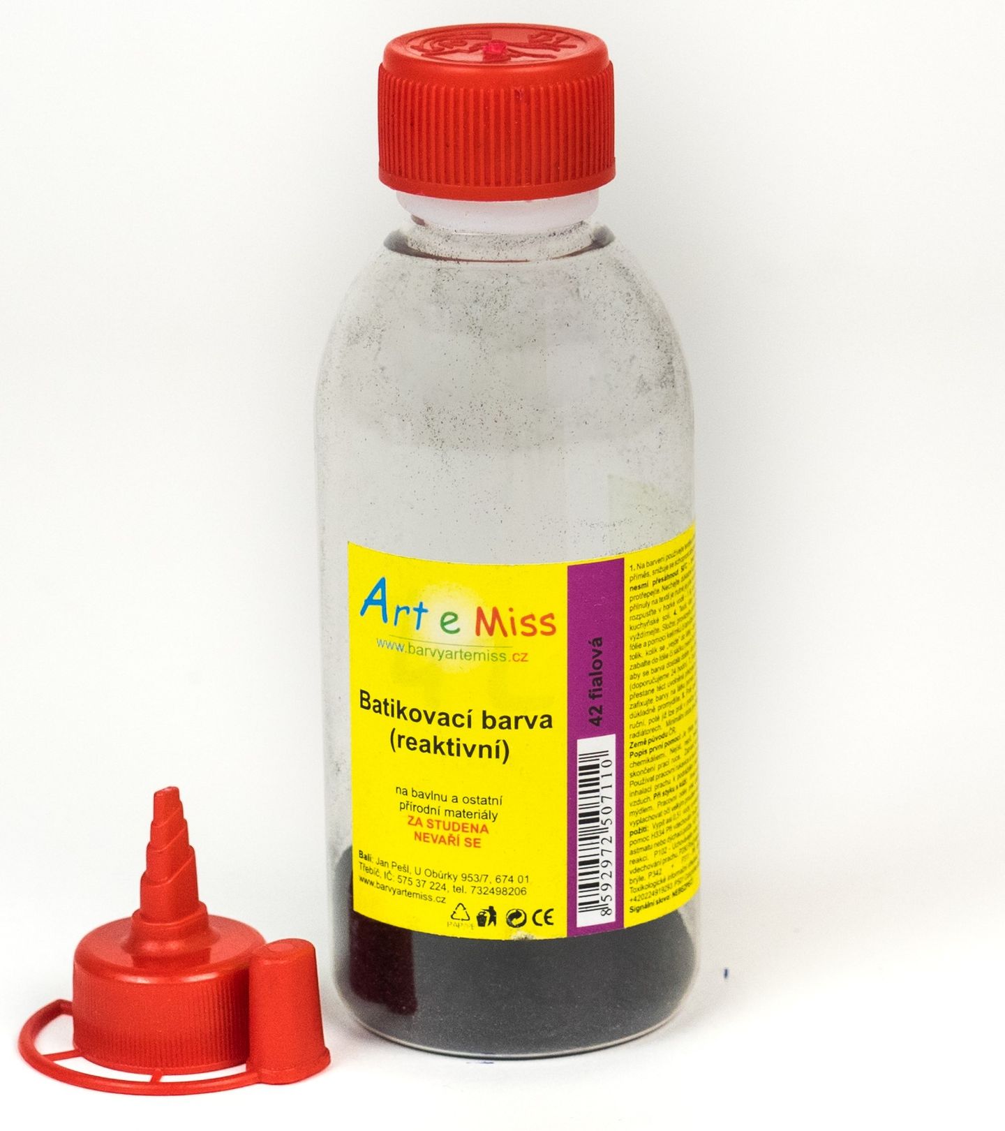 Batikovací reaktivní barva FIALOVÁ (batika za studena) - 13 g (na 250 ml barvy)