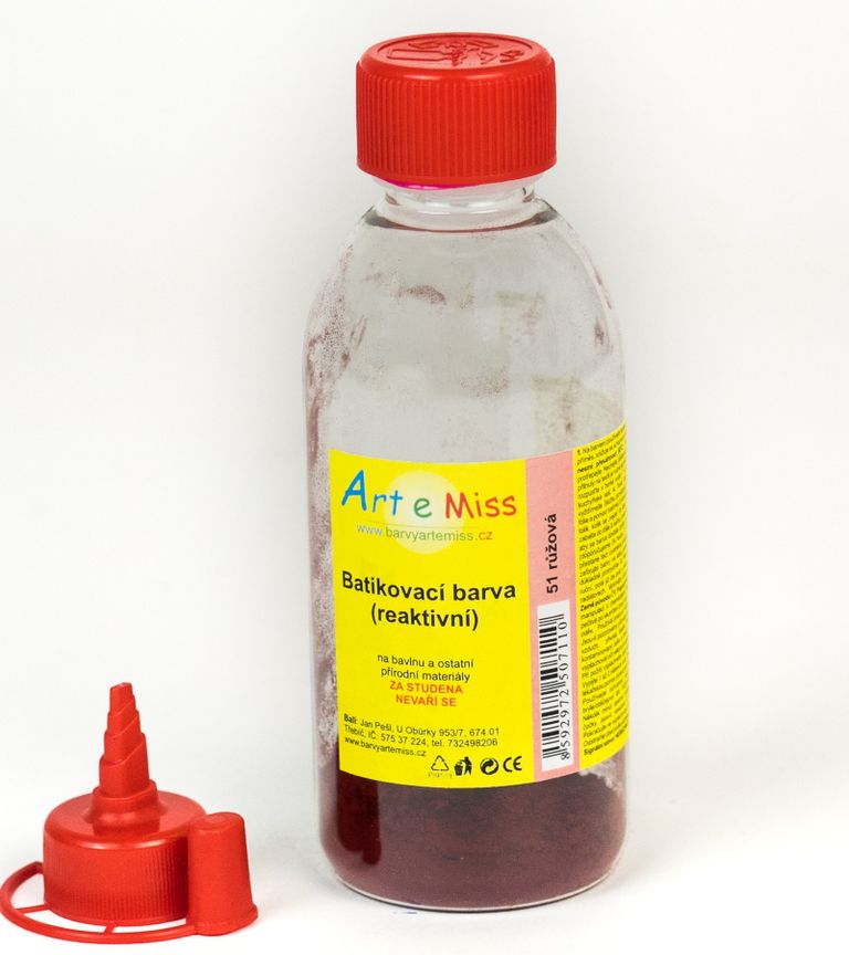 Levně Batikovací reaktivní barva RŮŽOVÁ (batika za studena) - 5 g (na 100 ml barvy)