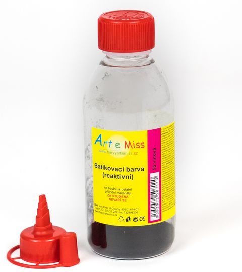 Obrázek produktu: Batikovací reaktivní barva VÍNOVÁ (batika za studena) - 13 g (na 250 ml barvy)