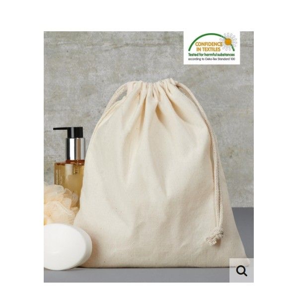 Levně Bavlněná taška se šňůrkou 25 × 30 cm - přírodní
