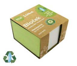 Obrázek produktu: Bloček kostka ECO LUMA bílá nelepená 80 × 80 × 53 mm