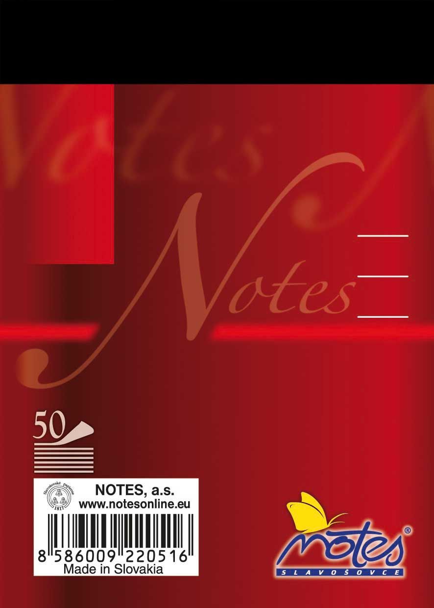 Blok A7 šitý 50 listů - linkovaný