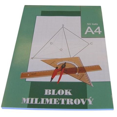 Obrázek produktu: Blok milimetrový A4 50 listů