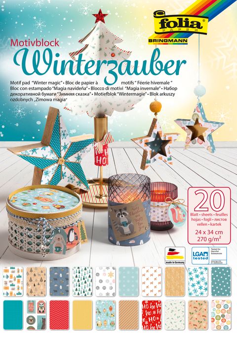 Obrázek produktu: Blok s motivem - Zima a Vánoce - 20 listů