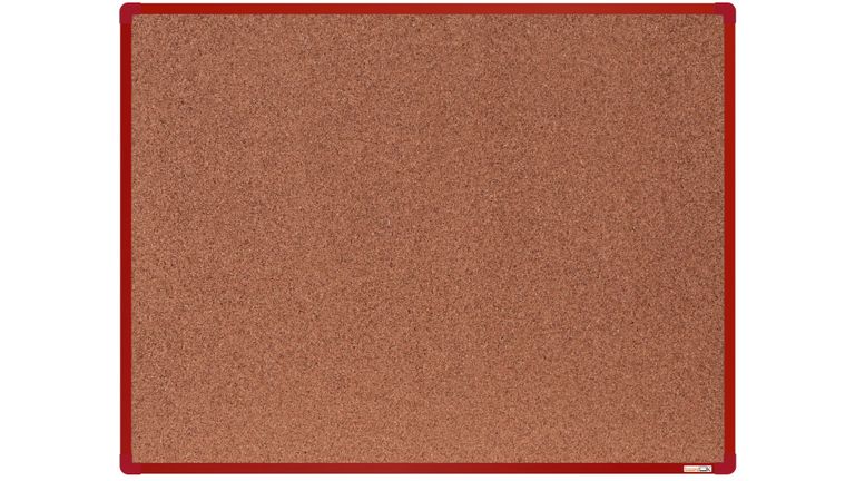 Levně boardOK Korková tabule s hliníkovým rámem 120 × 90 cm, červený rám