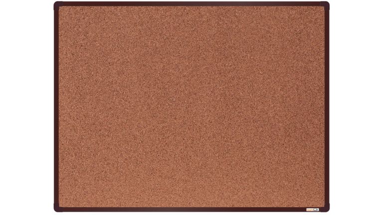 Levně boardOK Korková tabule s hliníkovým rámem 120 × 90 cm, hnědý rám