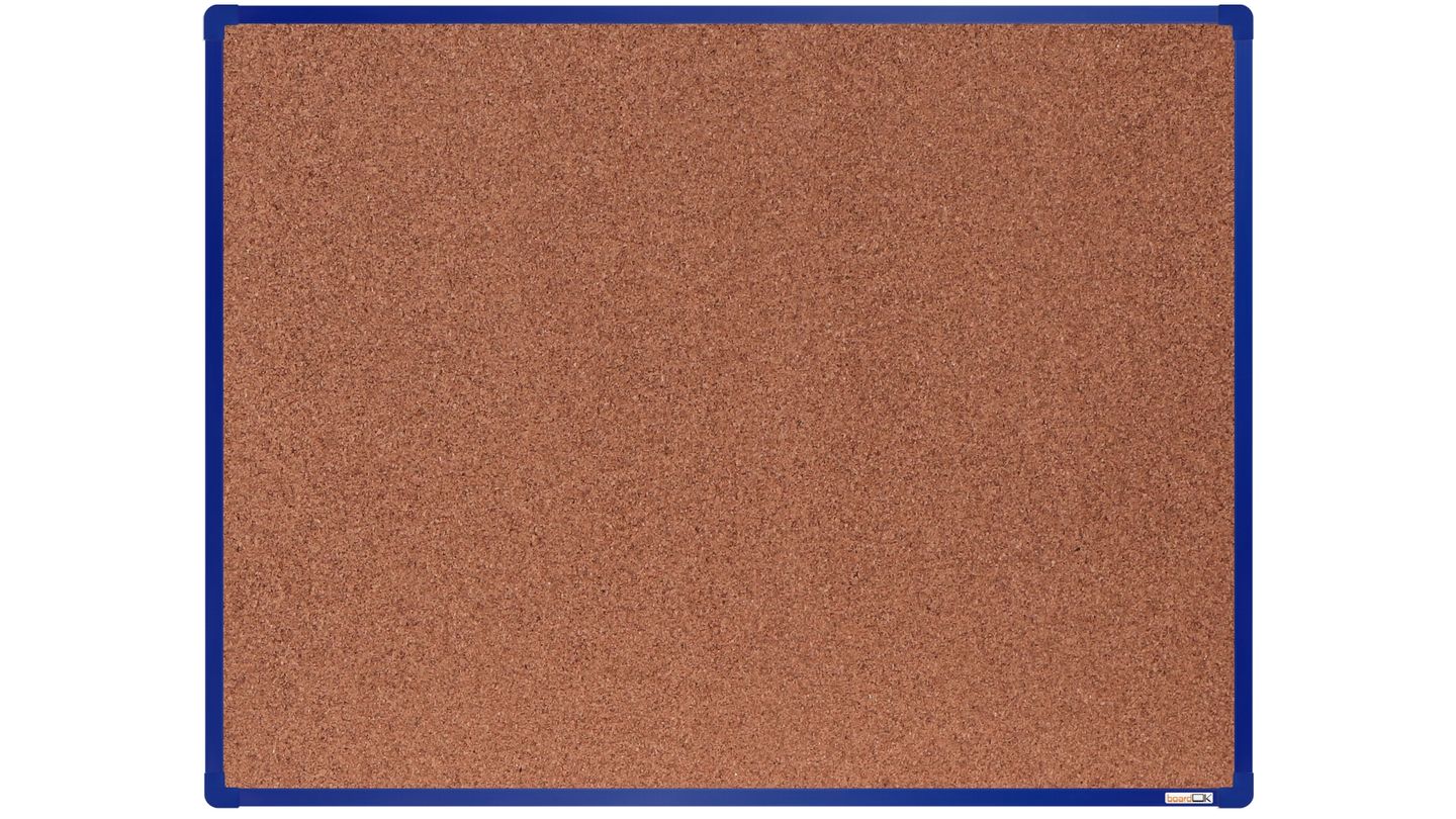 boardOK Korková tabule s hliníkovým rámem 120 × 90 cm, modrý rám