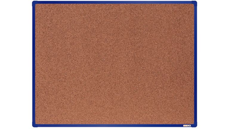 Levně boardOK Korková tabule s hliníkovým rámem 120 × 90 cm, modrý rám