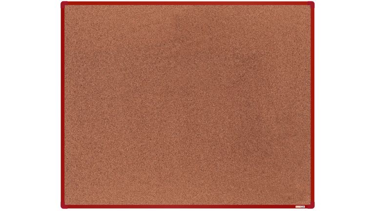 Levně boardOK Korková tabule s hliníkovým rámem 150 × 120 cm, červený rám