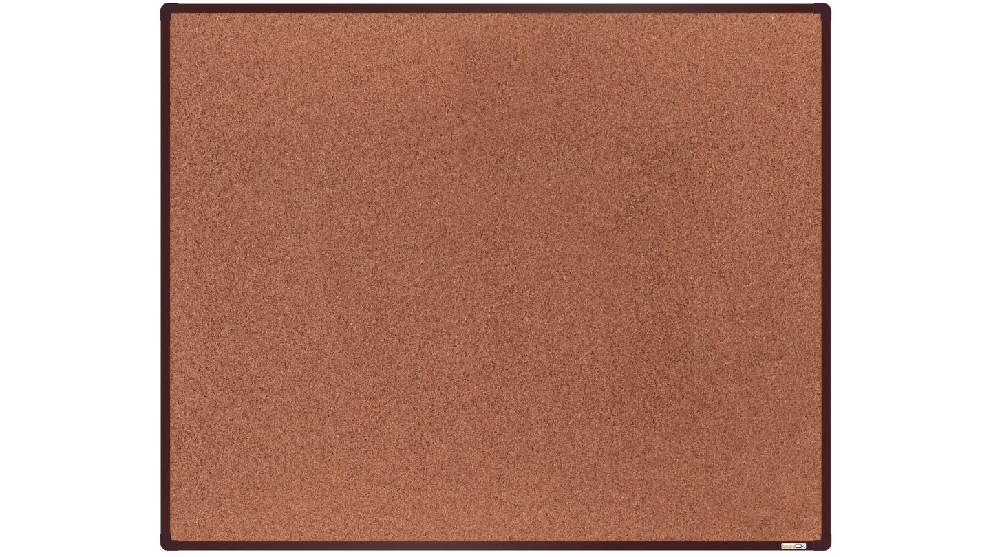 boardOK Korková tabule s hliníkovým rámem 150 × 120 cm, hnědý rám