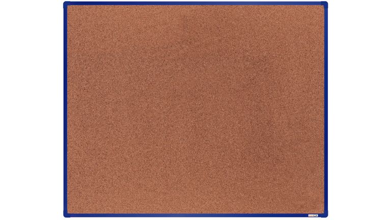 Levně boardOK Korková tabule s hliníkovým rámem 150 × 120 cm, modrý rám