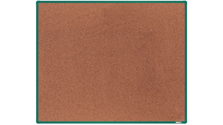 Levně boardOK Korková tabule s hliníkovým rámem 150 × 120 cm, zelený rám