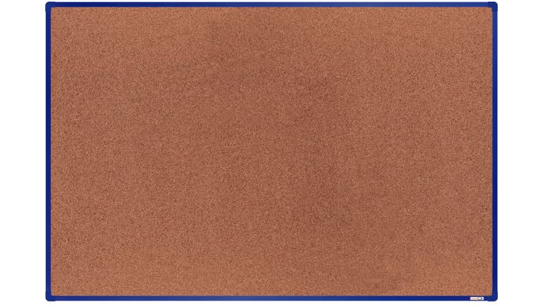 Levně boardOK Korková tabule s hliníkovým rámem 180 × 120 cm, modrý rám