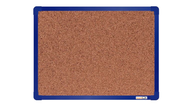 Levně boardOK Korková tabule s hliníkovým rámem 60 × 45 cm, modrý rám