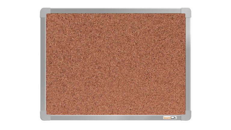 Levně boardOK Korková tabule s hliníkovým rámem 60 × 45 cm, stříbrný rám